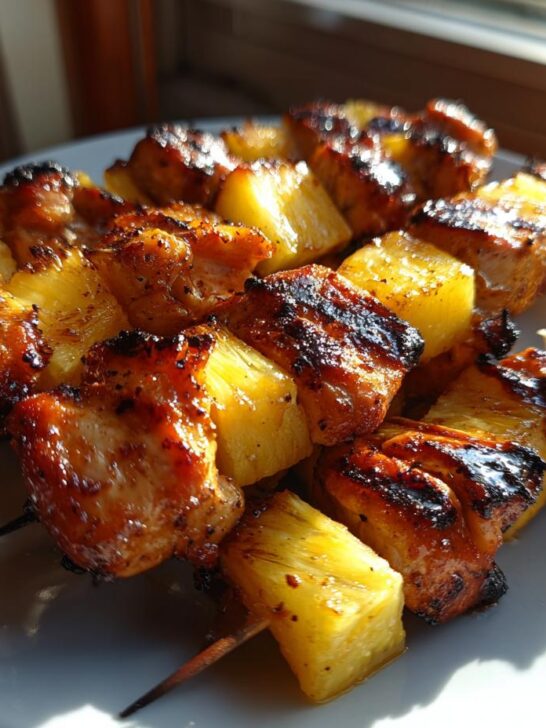 BBQ-Hähnchen-Ananas-Spieße: 40 Min Traum