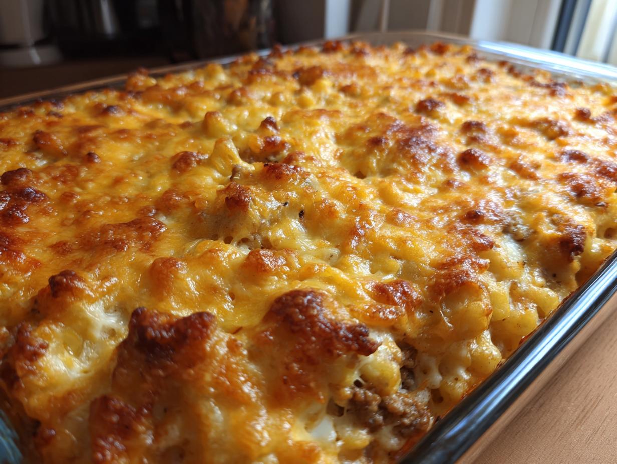 Blitzschneller Blumenkohl-Hack-Auflauf mit Käsesauce