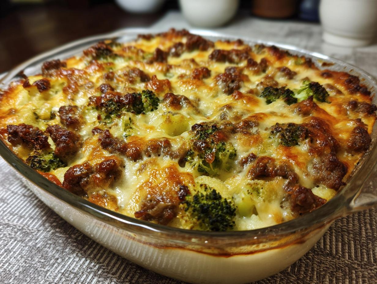 Wohlfühl-Auflauf: Brokkoli-Rahm-Hackfleisch-Glück