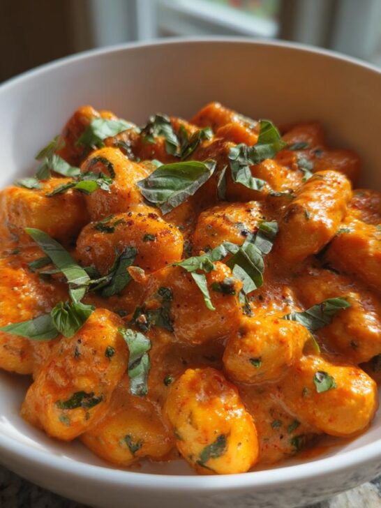 25 Min: Italienische Tomaten-Gnocchi mit Basilikumrahm