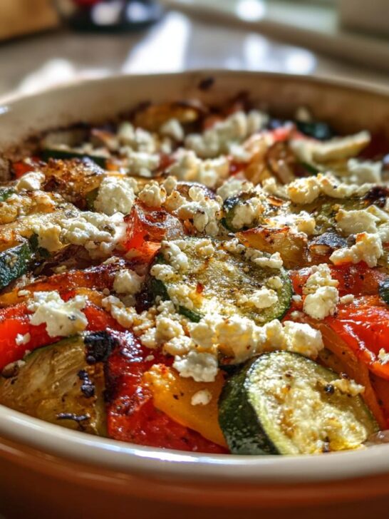Mediterraner Gemüseauflauf mit Feta: 25 Min Genuss