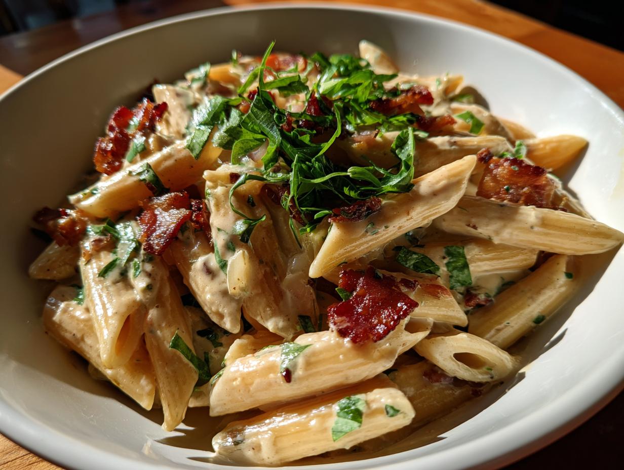 Penne in Sahnesauce: 30 Min Genuss