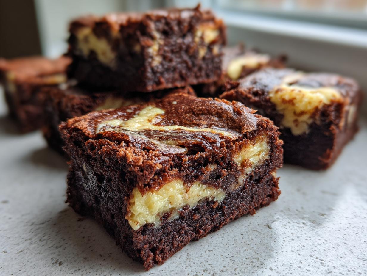Himmlische Cheesecake Swirl Brownies: 1 Genuss
