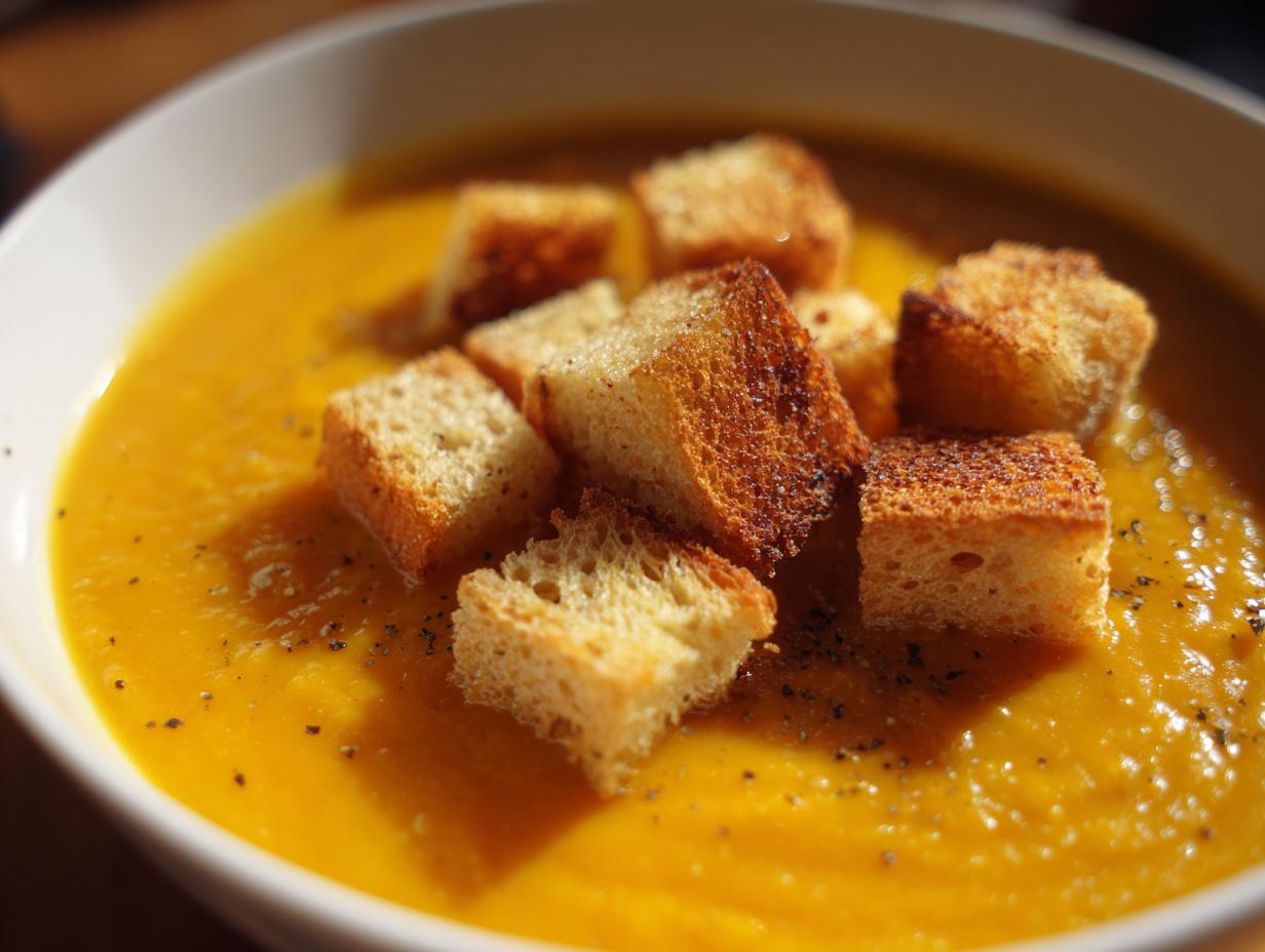 Blitzschnell: 1 Kürbis-Kartoffel-Suppe für Seelenfrieden