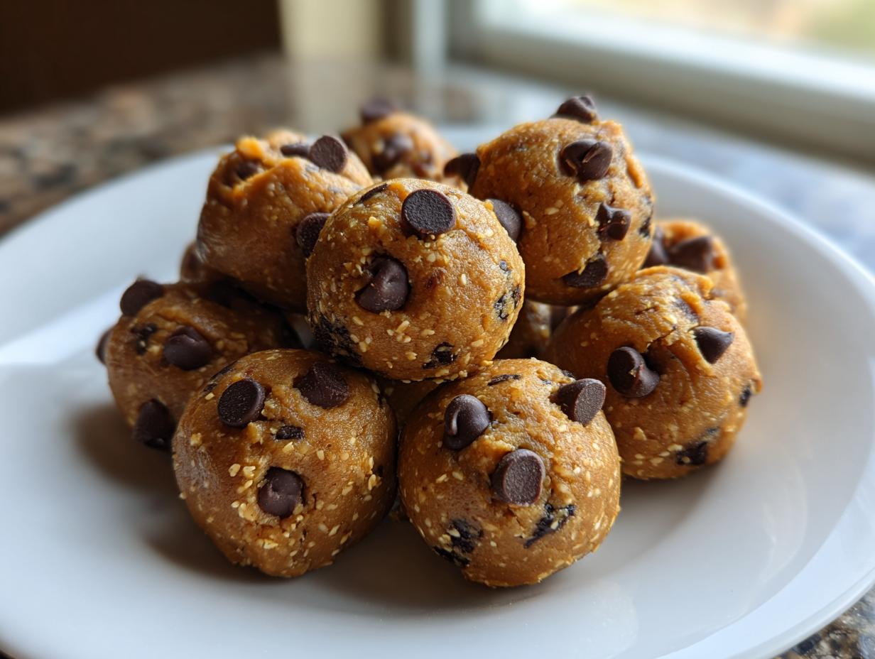 Blitzschnelle Schoko-Erdnussbutter-Cookie-Dough-Bites