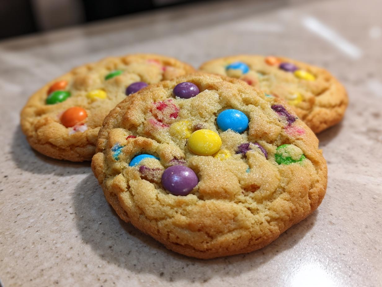 Super weiche Smarties Cookies in 30 Min