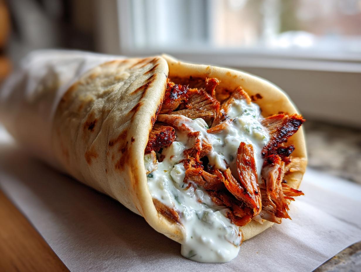 Gyros-Wrap mit Tzatziki: 35 Min Freude
