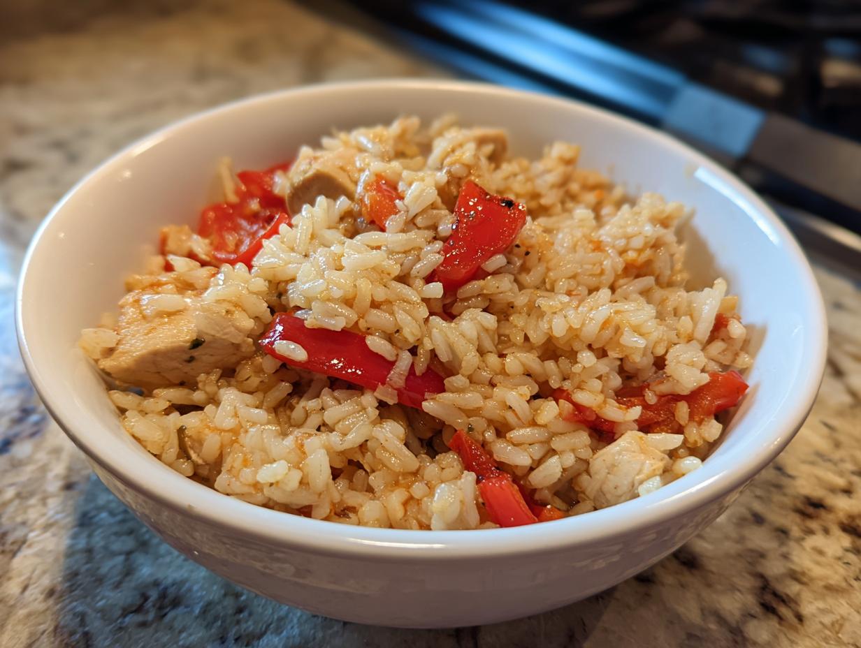 Mediterrane Reispfanne mit Hähnchen: 40 Min. Genuss