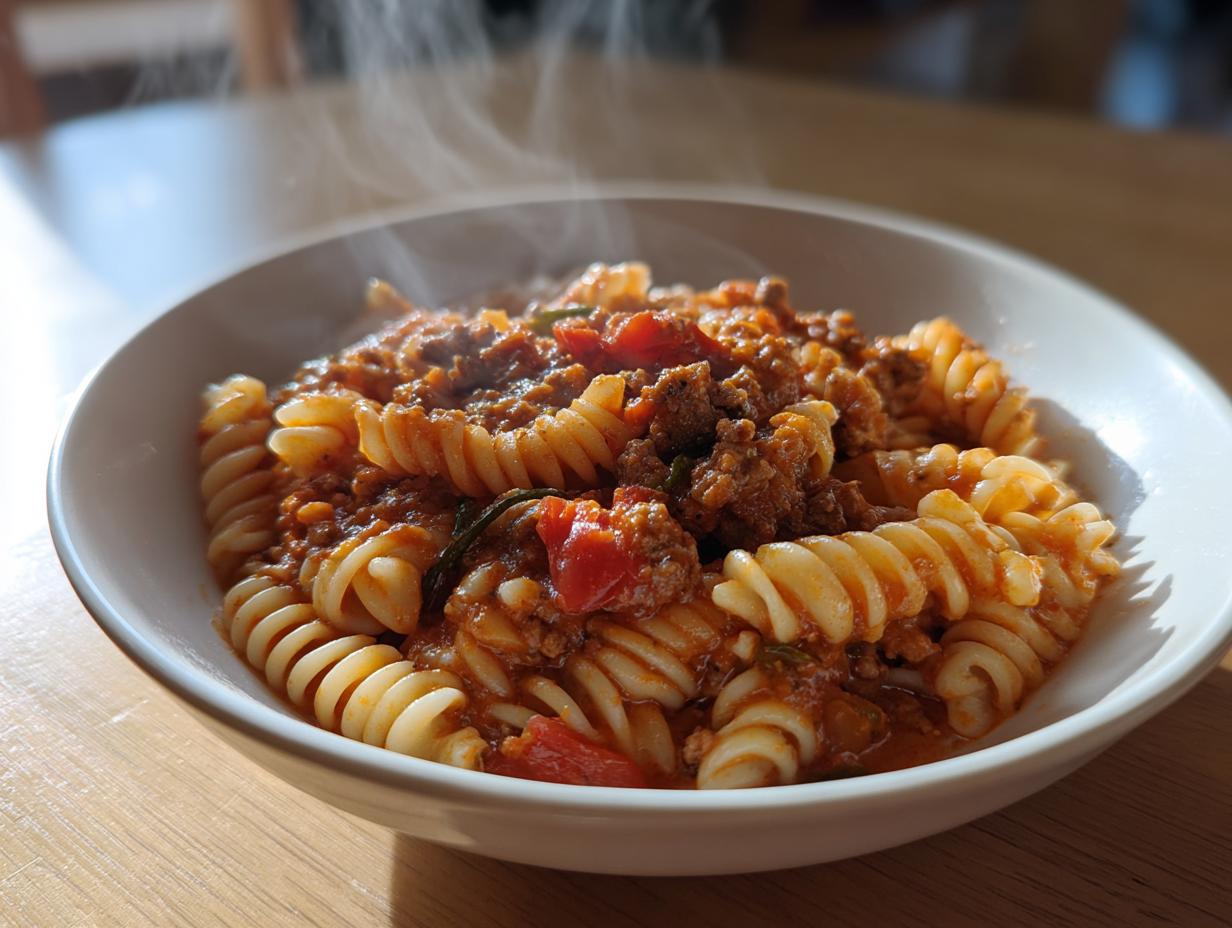 Nudel-Hackfleisch-Topf: 25 Min Glück
