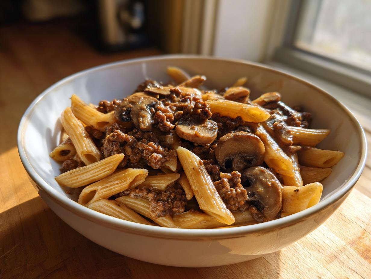 One-Pot Jäger-Hack-Pasta: 35 Min. Genuss