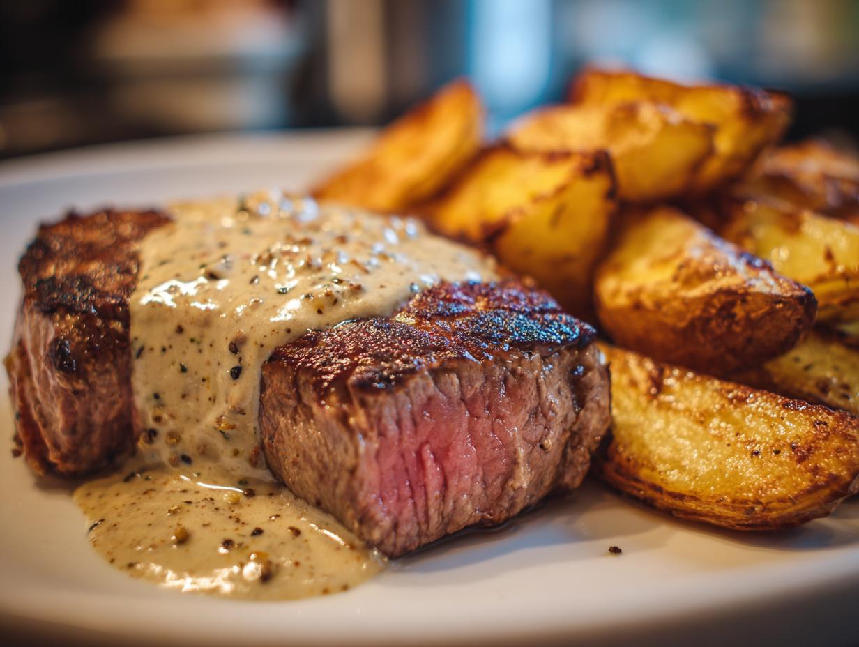 Steak mit Pfefferrahmsauce: 1 genialer Trick