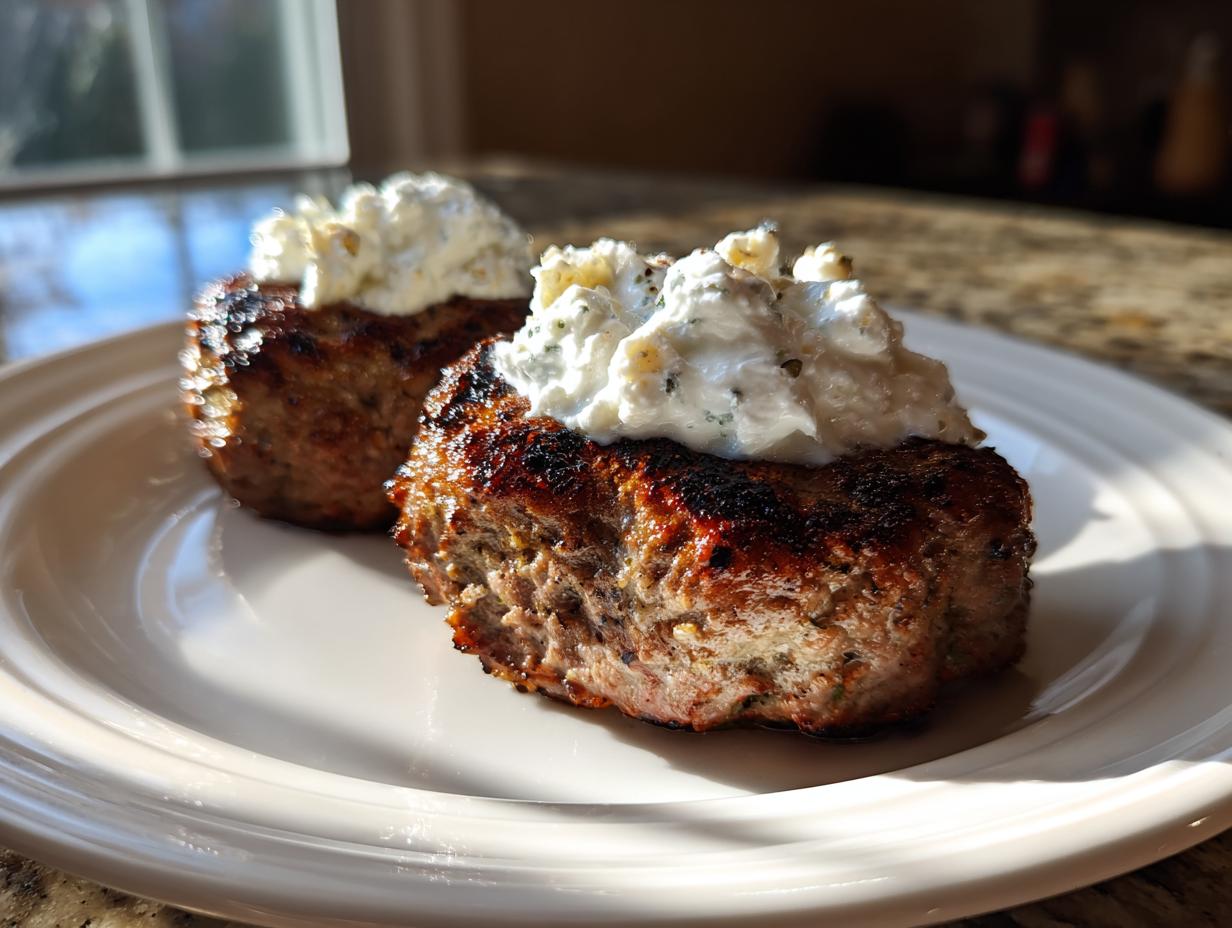 Bifteki-Steak mit Fetacreme: 25 Min. Genuss