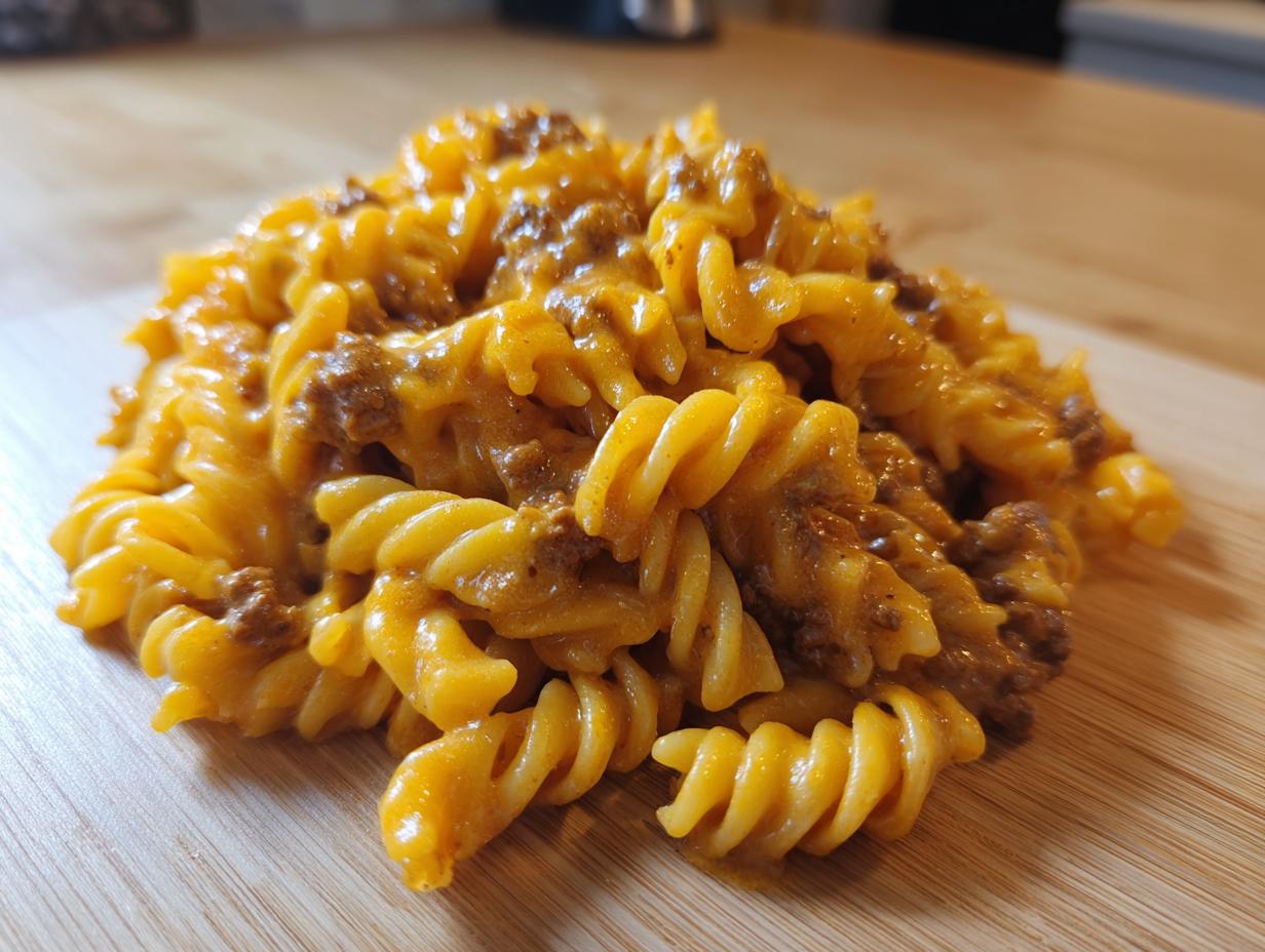 Cremige Käse-Hack-Pasta - Featured