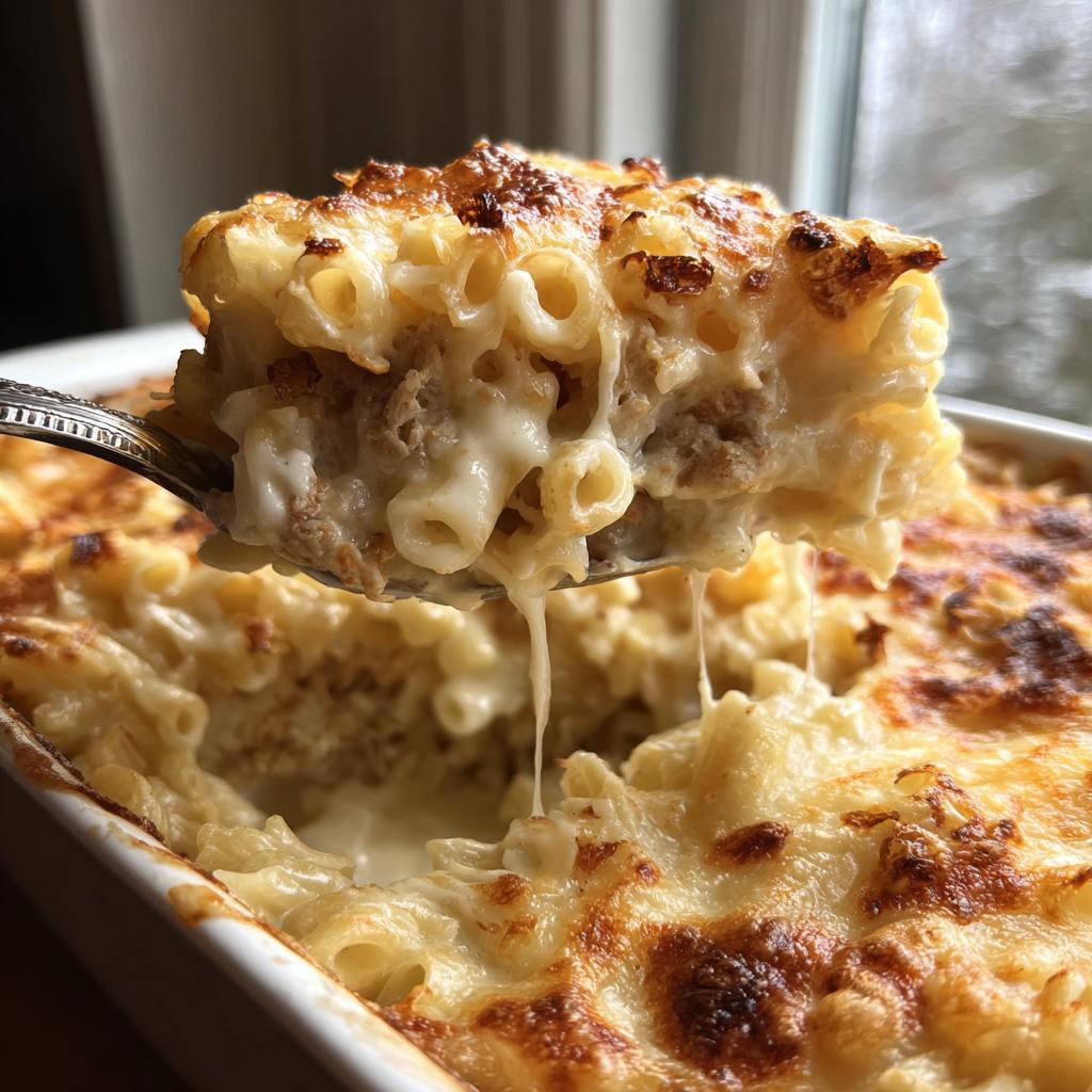 Nudelauflauf mit Sahnesauce und Käse - Tasty