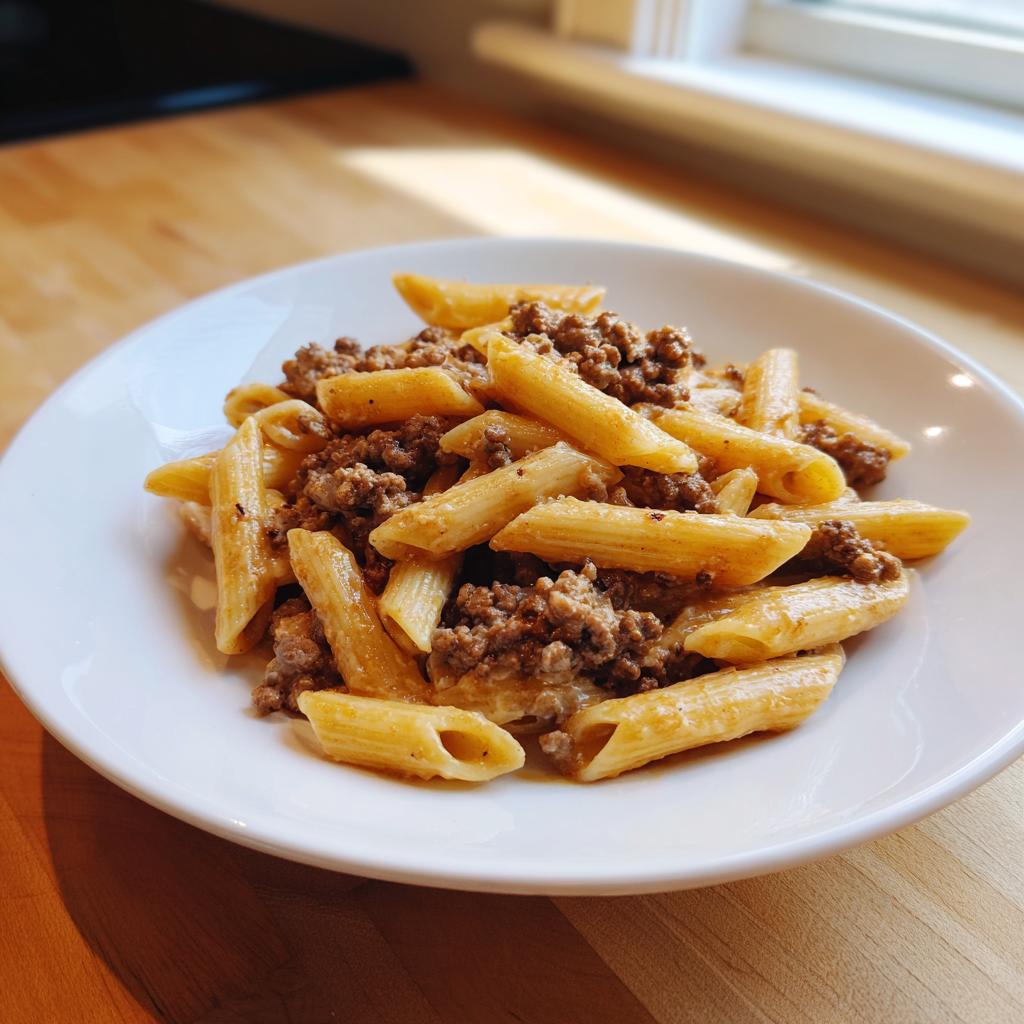 Pasta mit Hackfleisch und Frischkäse - Tasty