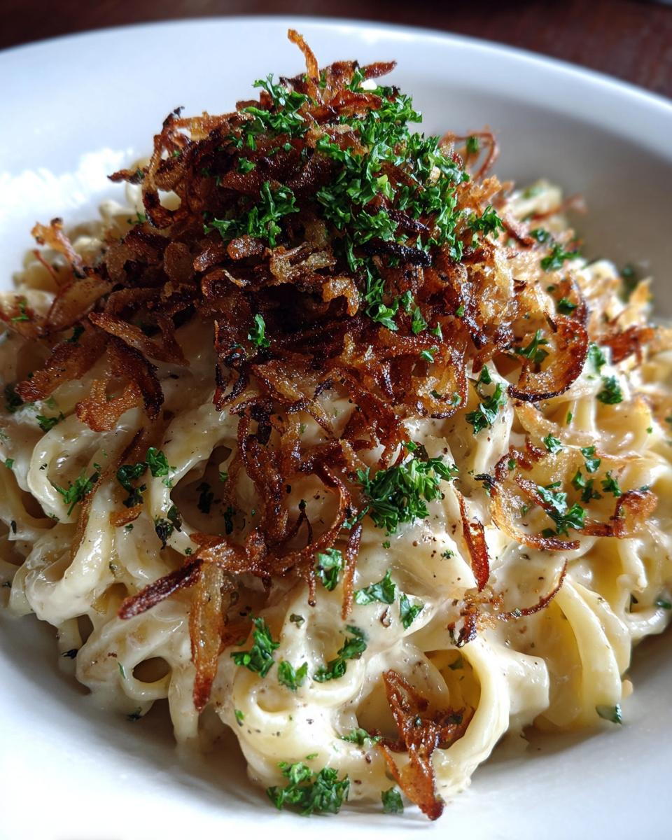 Pasta mit Rahmsauce und Röstzwiebeln - Other 3