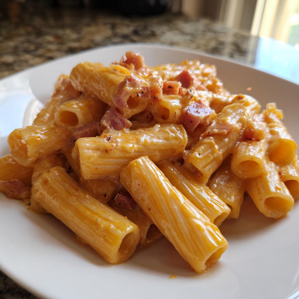 Rigatoni mit Schinken-Käsesauce - Tasty