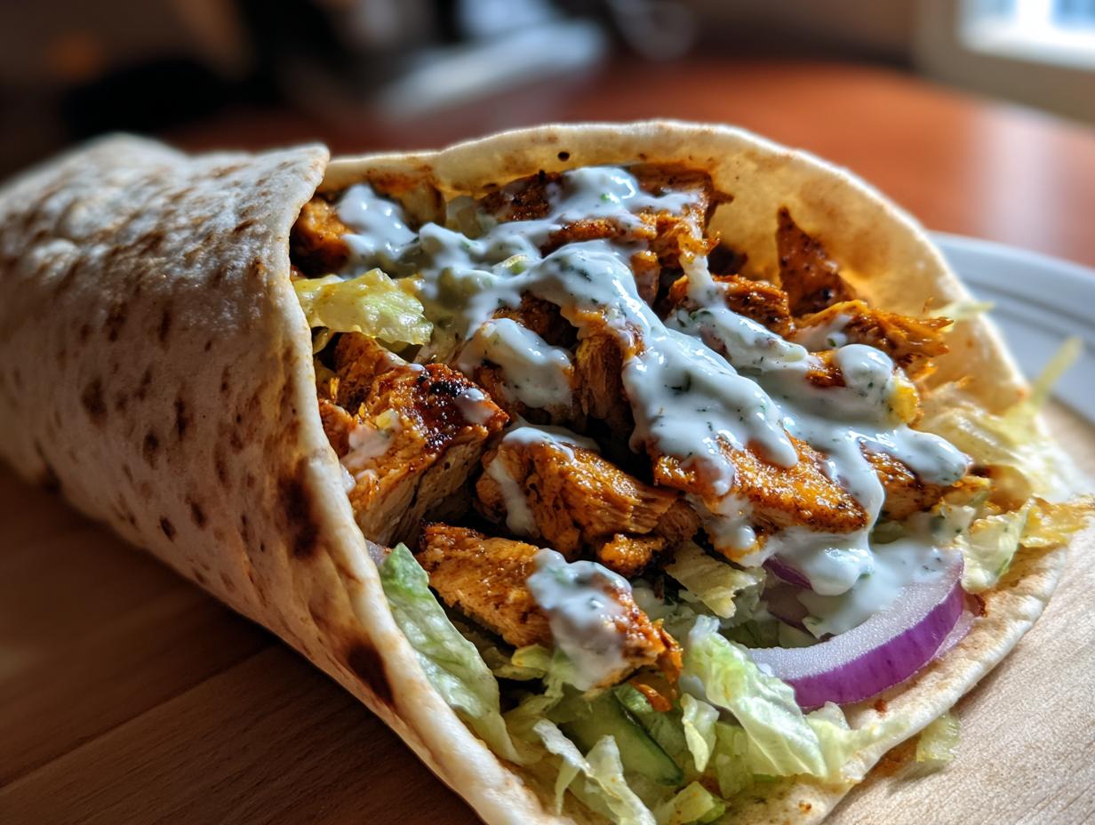 30 Min Wraps mit Gyrosgewürz und Joghurt