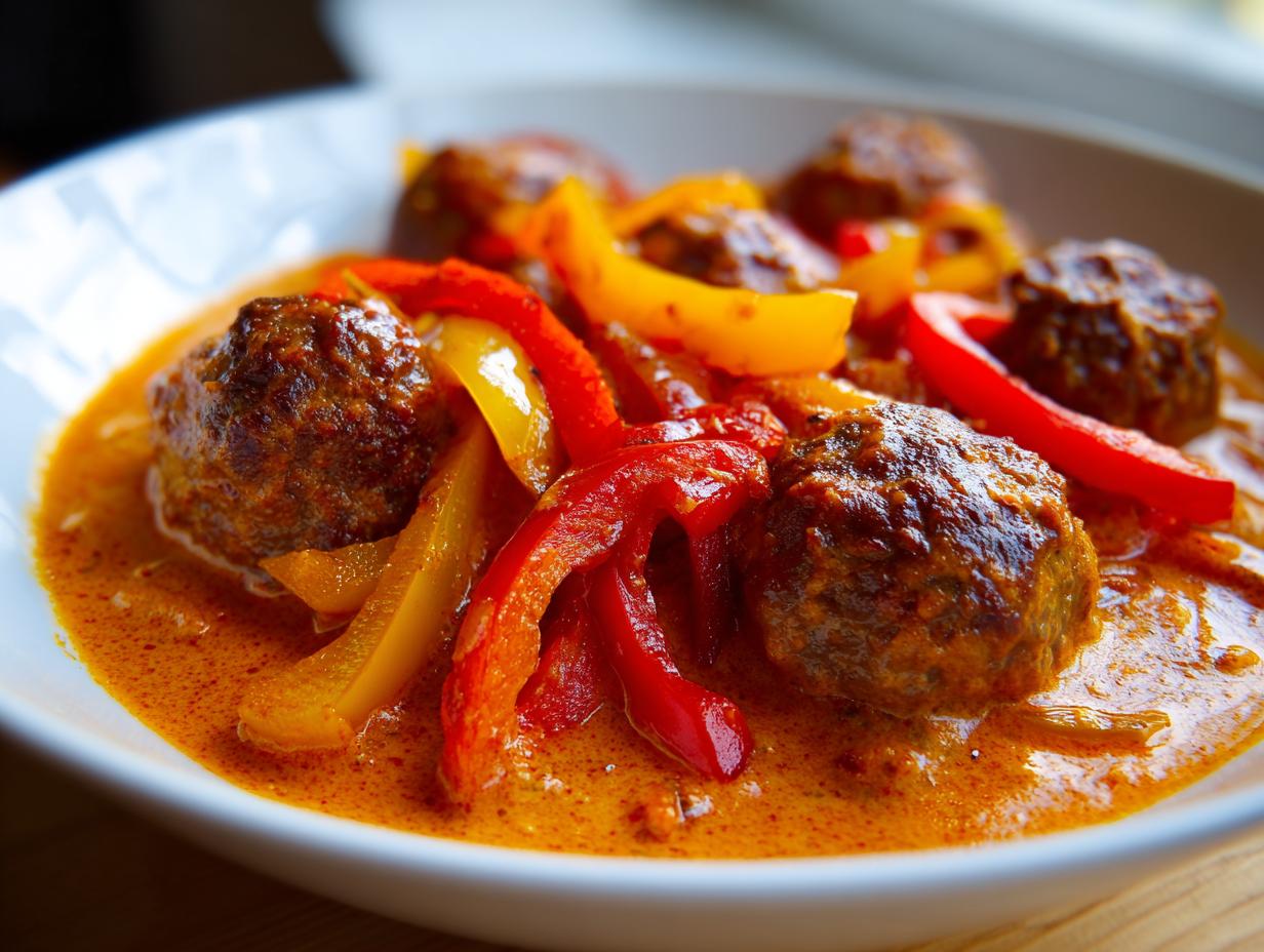 Frikadellen in Paprikarahm: 45 Min Genuss