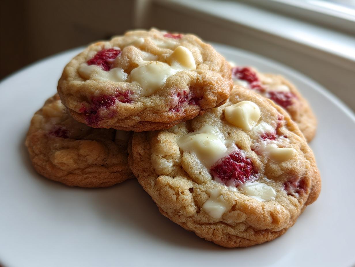 Beste Weiße-Schokolade-Himbeer-Cookies: 12 Min