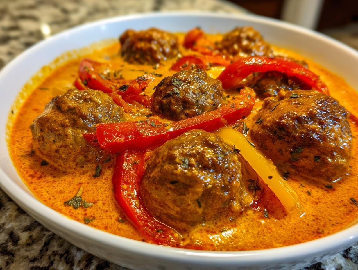 50 Min Hackbällchen in Paprikarahm deftig