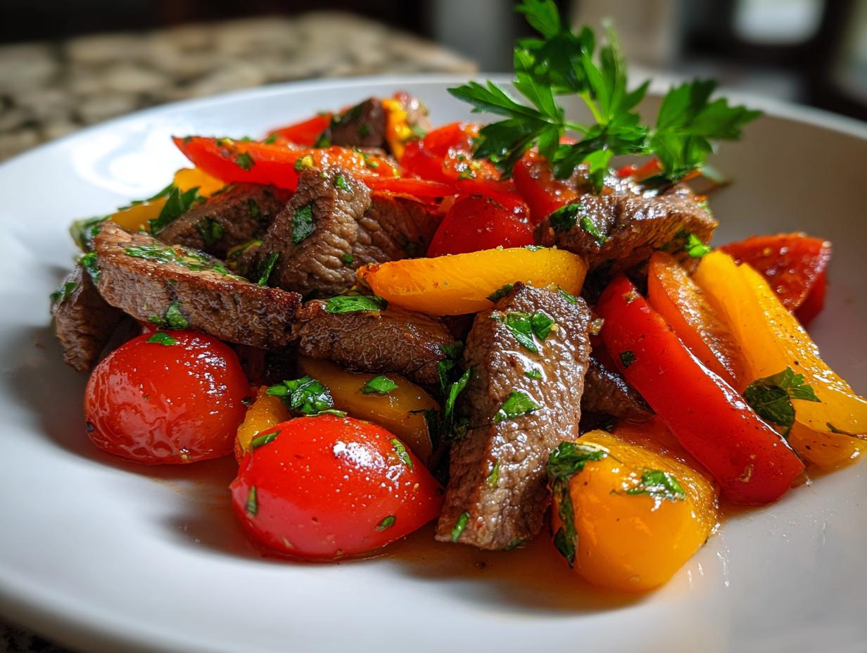 Mediterrane Steakpfanne: 30 Minuten Genuss