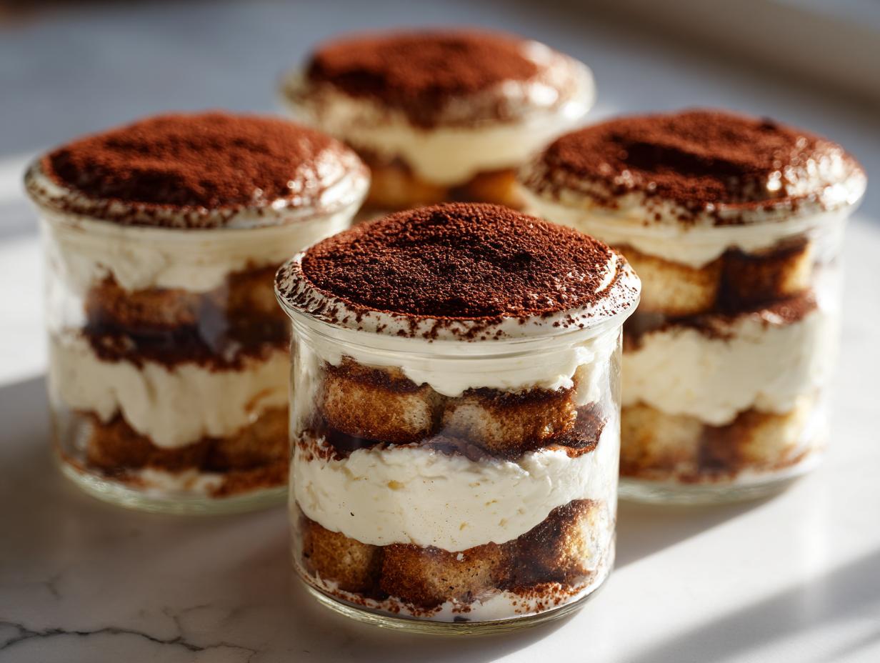 4 geniale Mini-Tiramisu-Törtchen im Glas
