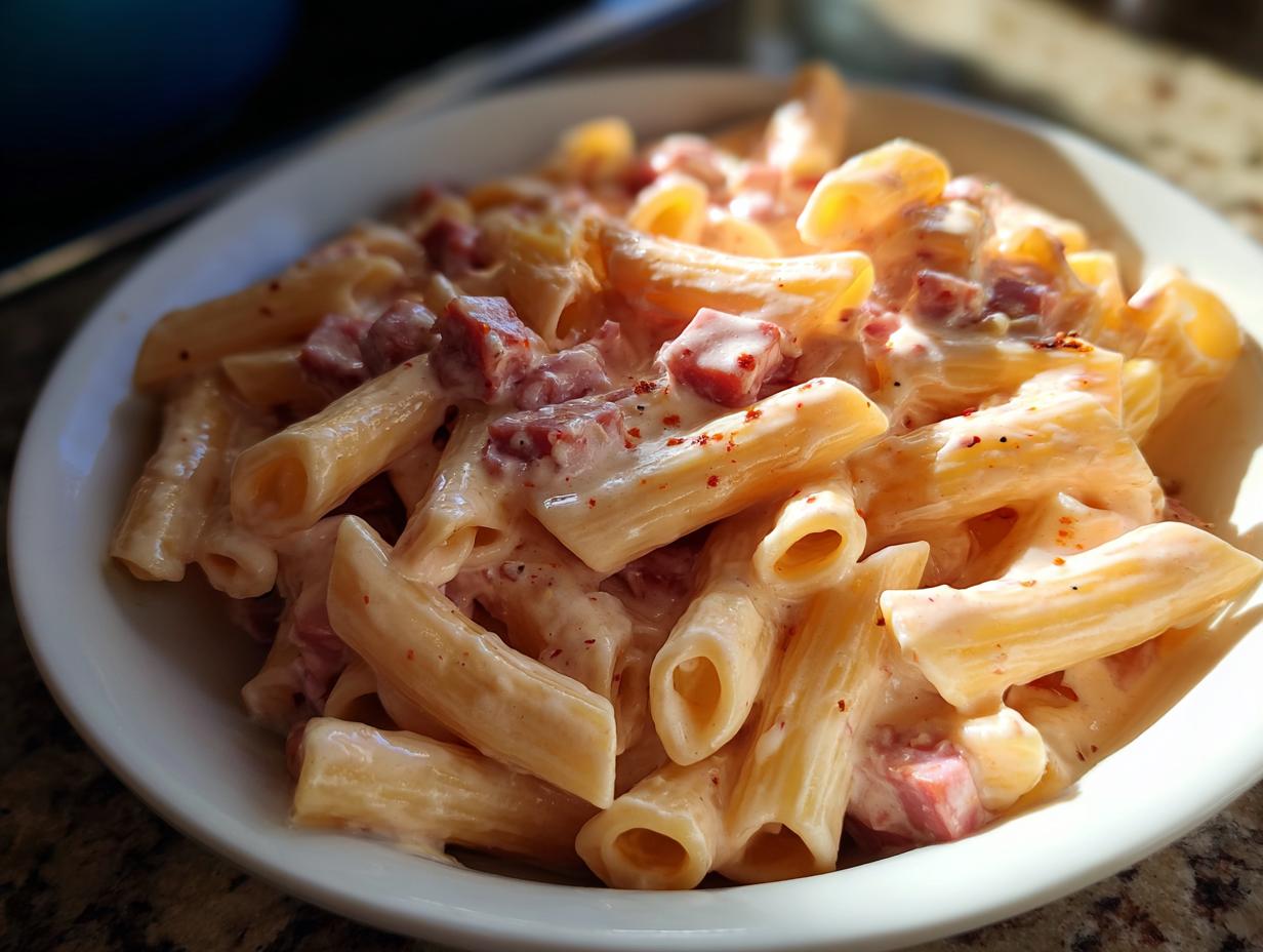 Penne mit Schinken-Sahnesauce: 25 Min Genuss