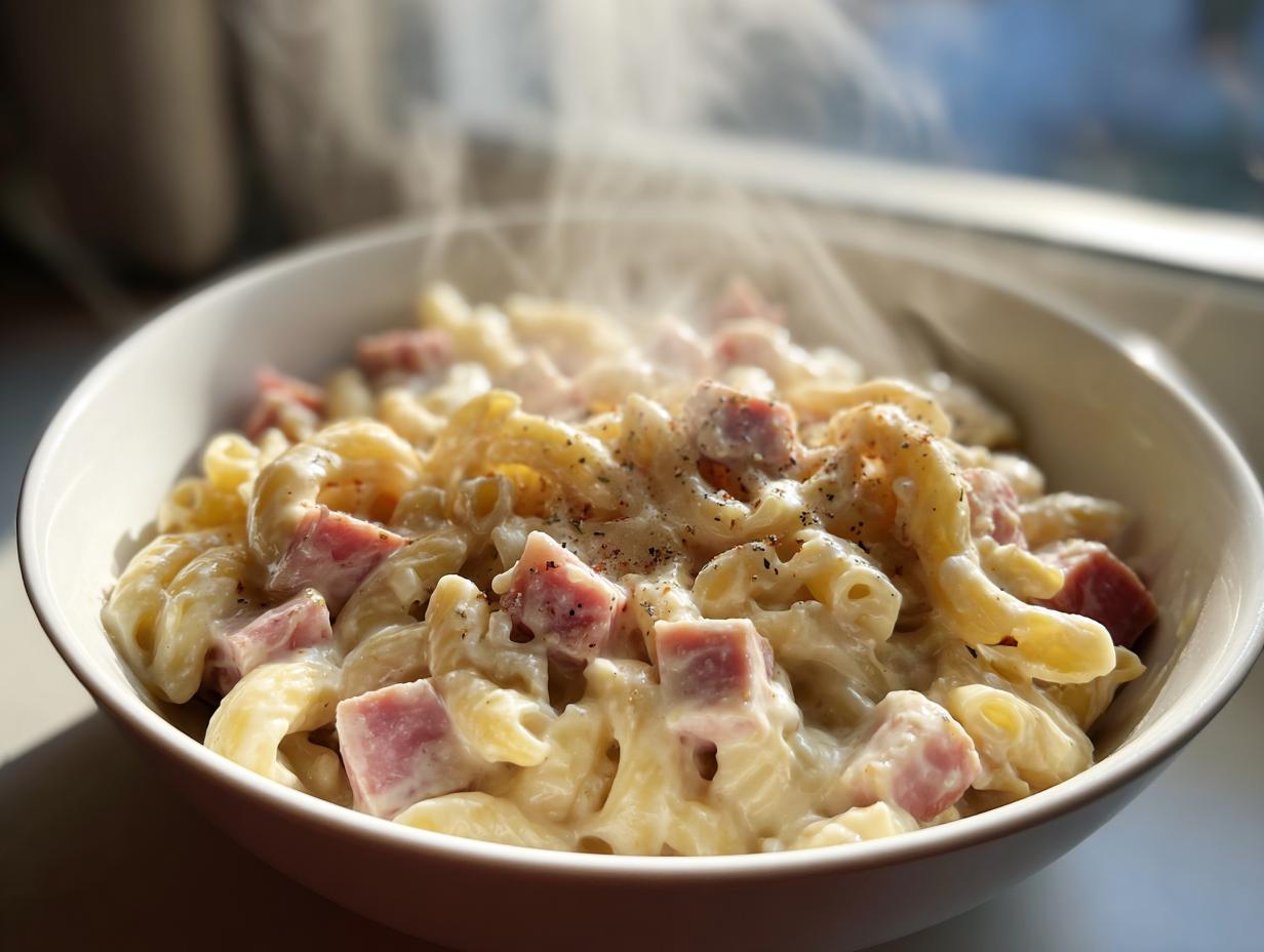 Schinken-Käse-Nudeln aus einem Topf in 25 Min