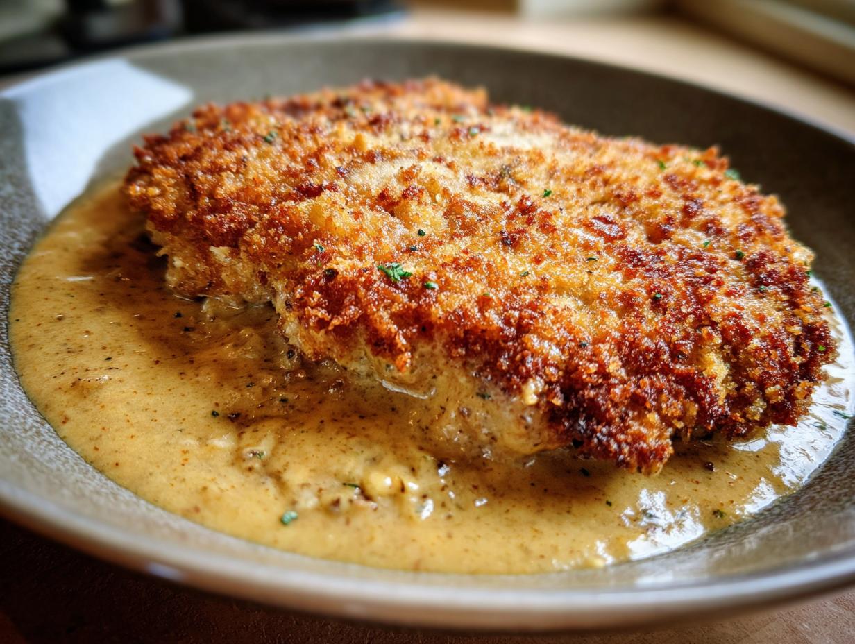 Schnitzel in Zwiebel-Senf-Sahnesauce: 40 Min-Hit
