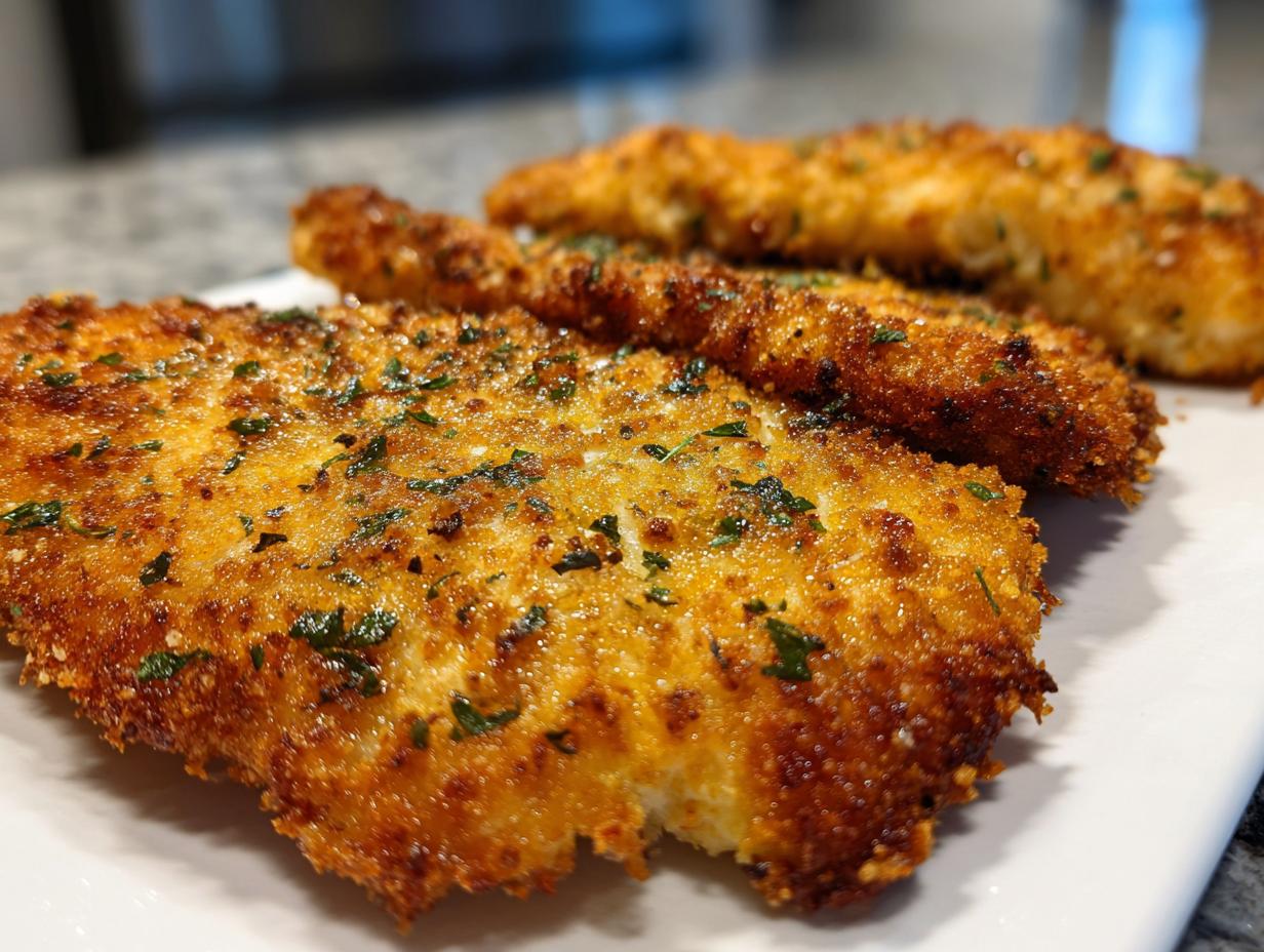 30 Min Schnitzel mit Kräuter-Parmesan-Kruste