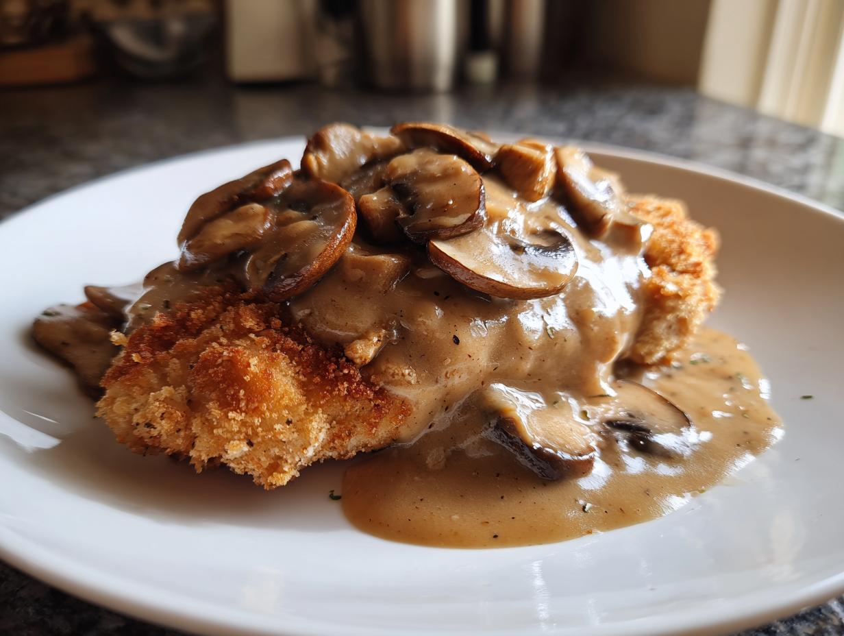 Schnitzel mit Champignon-Käsesauce: 40 Min Genuss