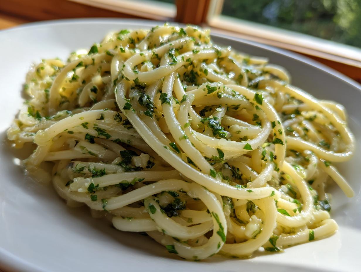 22 Min Spaghetti mit Kräuterbutter genial