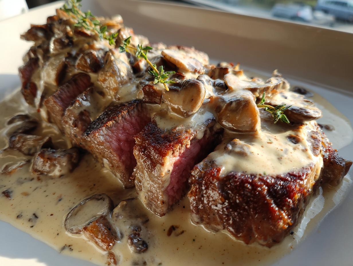 Steak mit Pilz-Sahne-Sauce: 30 Min Genuss