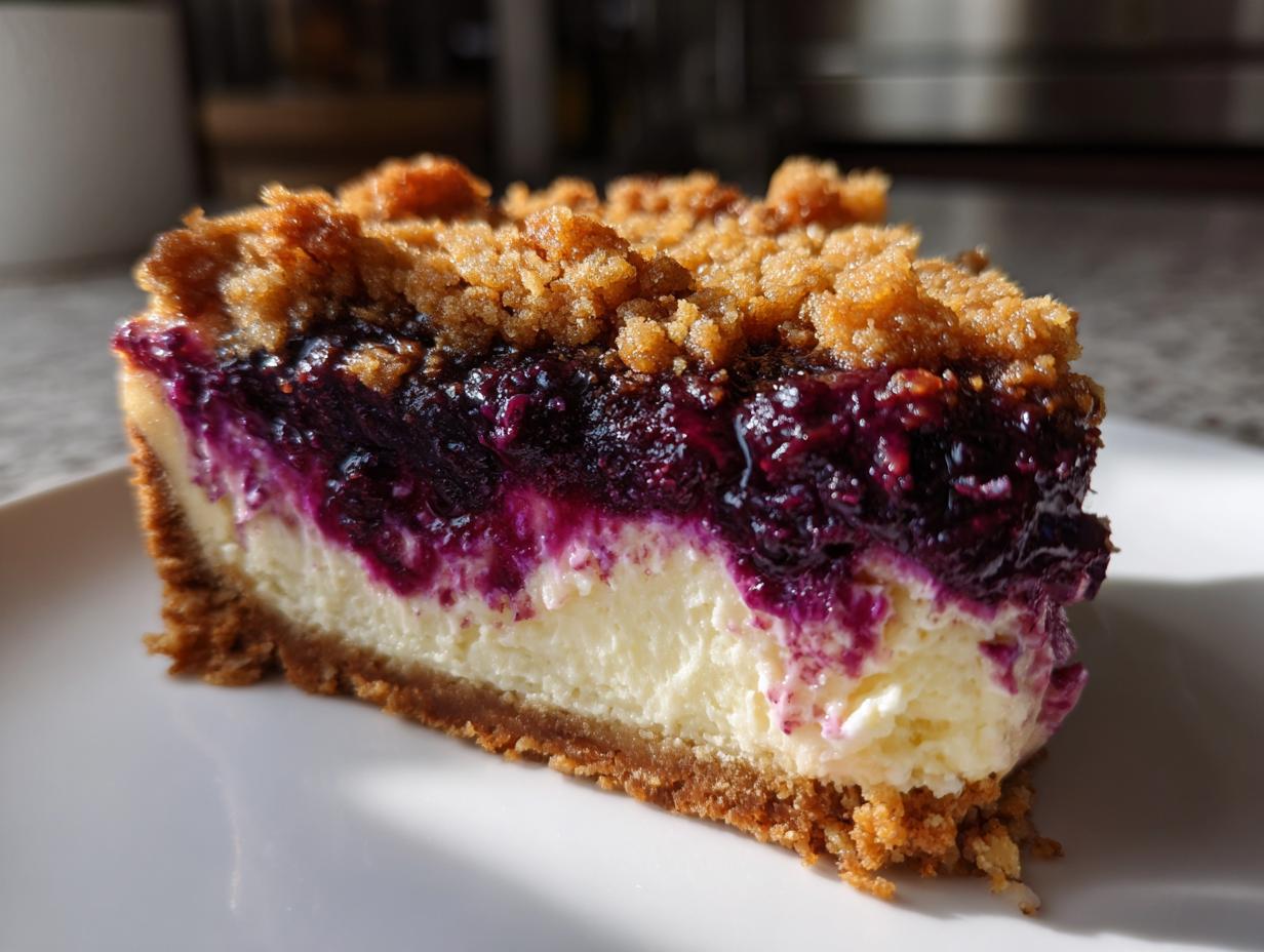 Blueberry-Crumble-Cheesecake: 50 Min. Genuss