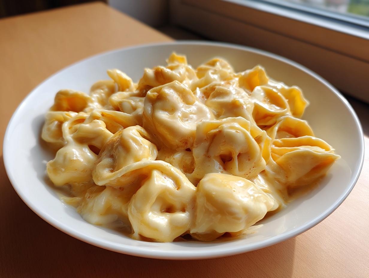 Blitz-Tortellini mit Sahne und Käse in 20 Min