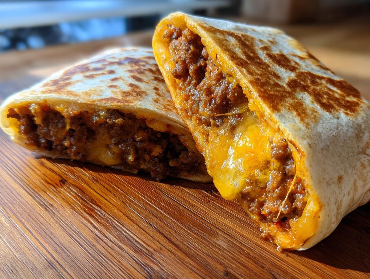 Beste Wraps mit Käse und Hackfleisch: 25 Min