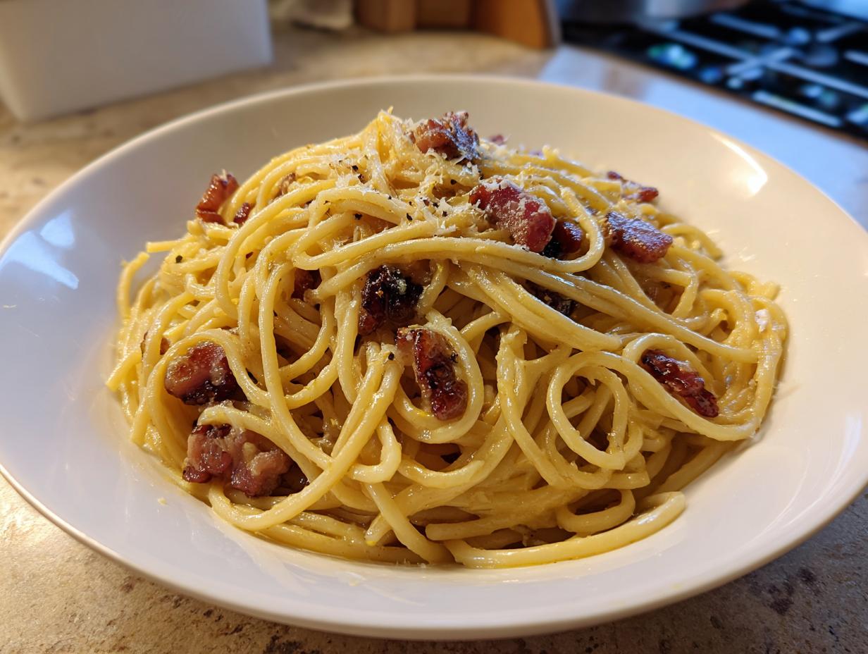 Bacon-Parmesan-Spaghetti: 25 Minuten genial