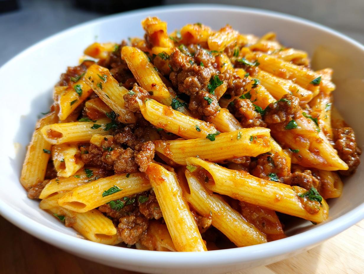 Nudelpfanne mit Hackfleisch 30 Min. kochen