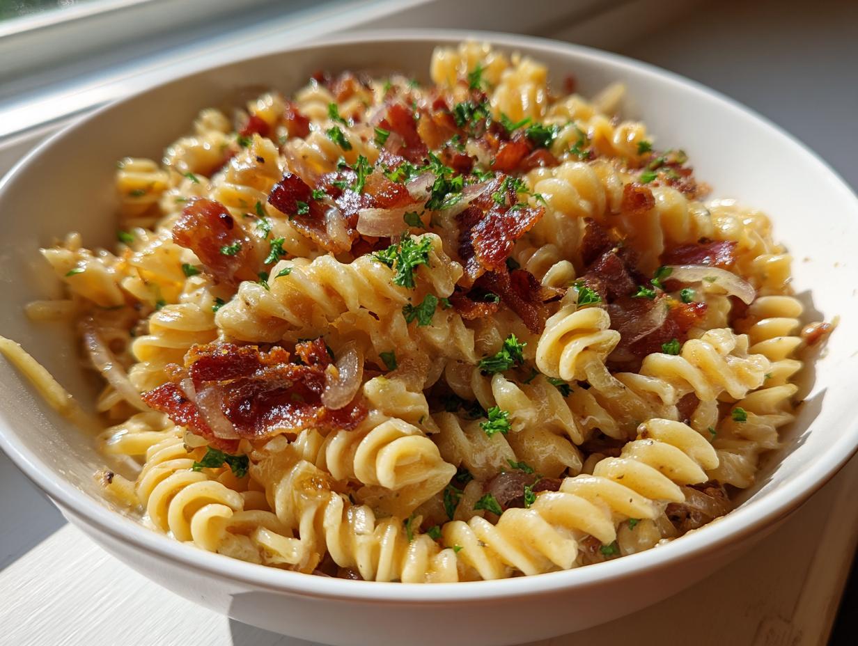 Nudelpfanne mit Speck: 25 Minuten Genuss