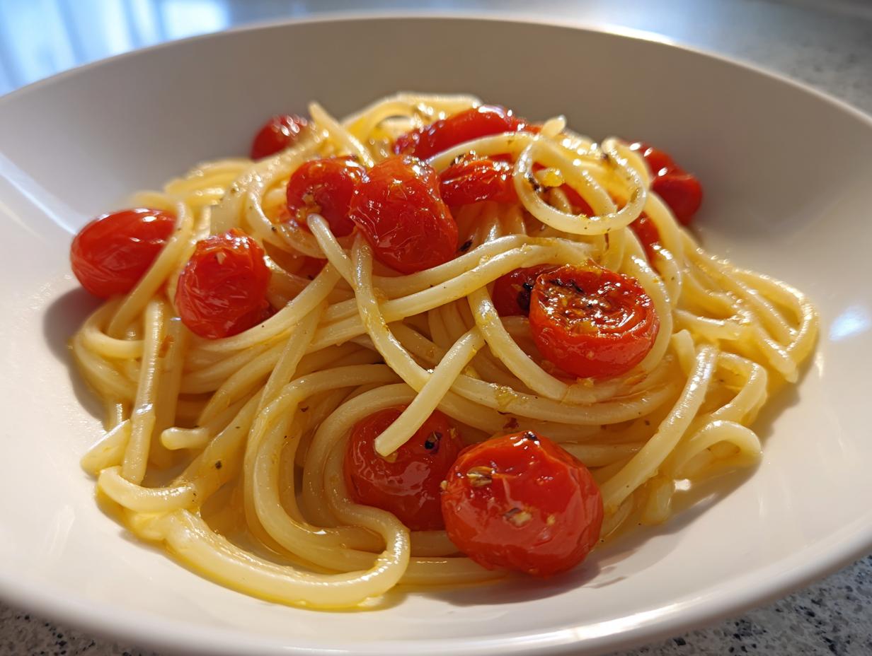 Spaghetti mit Knoblauchbutter Tomaten: 25 Min